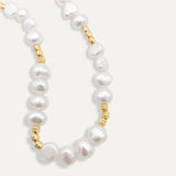 Gold Pearl Necklace 