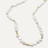 Gold Pearl Necklace 