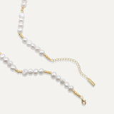 Gold Pearl Necklace 